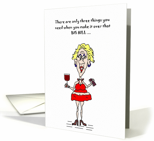 Over the Hill Funny Hot Mama card (1198810)