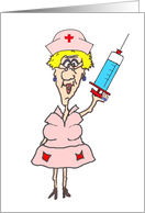 Nurses Day Nurse with Large Syringe card