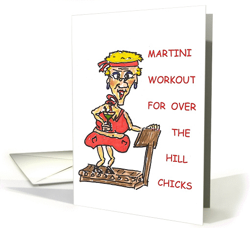 Martini Workout Birthday card (594216)