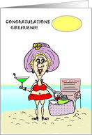Congratulations Girlfriend Retirement Beach Card 