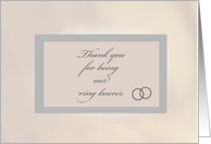 Ring Bearer thank you card