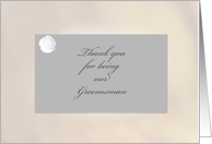 Groomsman thank you card