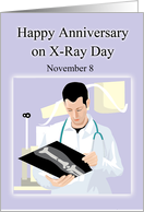 Happy Anniversary on X-Ray Day November 8 card