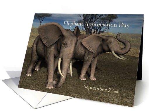 Elephant Appreciation Day ~ Sept 22 card (663507)