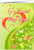 Valentine for Special Young Woman card
