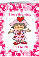 Valentine’s Day to Grandma from Girl card