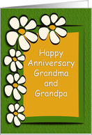 Anniversary for Grandparents with Daisies card