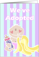 Adoption Announcement Girl card