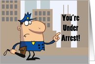 Under Arrest~for stealing my heart~Valentine card