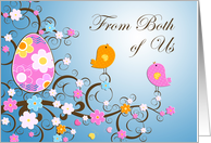 Easter Spring from Both of Us card