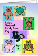 Happy National Teddy Bear Day September 9 card