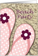 Beach Party Invitation card