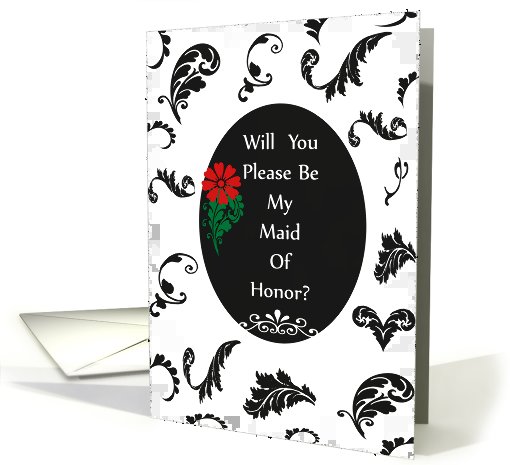 Will you please be my maid of honor? card (616341)
