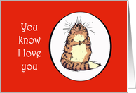 will you be my Valentine. tortoiseshell cat card