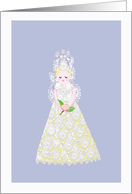 Thank you for being my Bridesmaid, Lace bride with flower. card