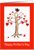Happy Mother’s Day Day, Heart tree and bird,from all of us/children card