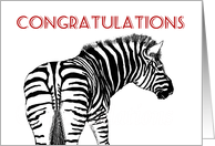 Zebra, congratulations, promotion, police card