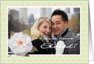 We have Eloped,white Camellia, photo card