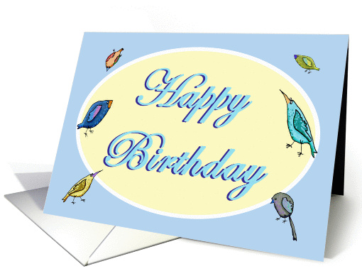 Happy Birthday , Many Birds card (876069)