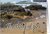 Thinking of you, rocks and waves card