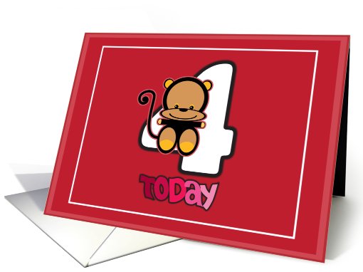 birthday 4 today card (621526)