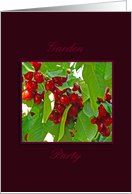 garden party invitation, cherry tree card