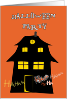 haunted house halloween party invitation card