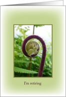 I’m retiring new growing fern on a green frame card