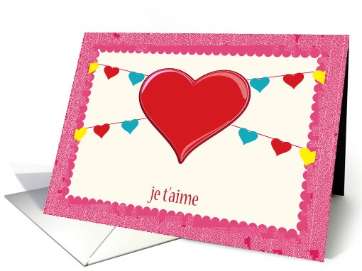 je t'aime, big red heart card (756706)