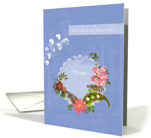 will you be my flower girl vintage composition card (894963)
