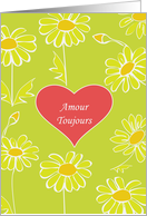 Amour toujours, love forever, French Valentine’s Day card