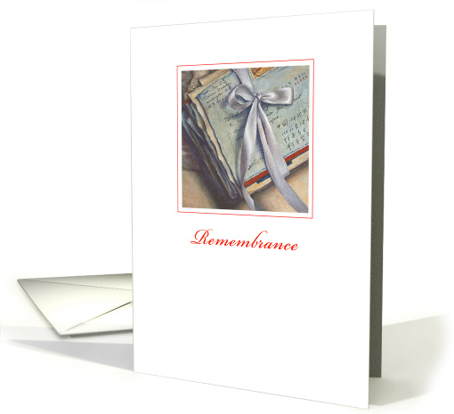 Remembrance Vintage Letters Tied with Ribbon-blank card (1479936)