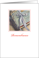 Remembrance Vintage Letters Tied with Ribbon-blank card
