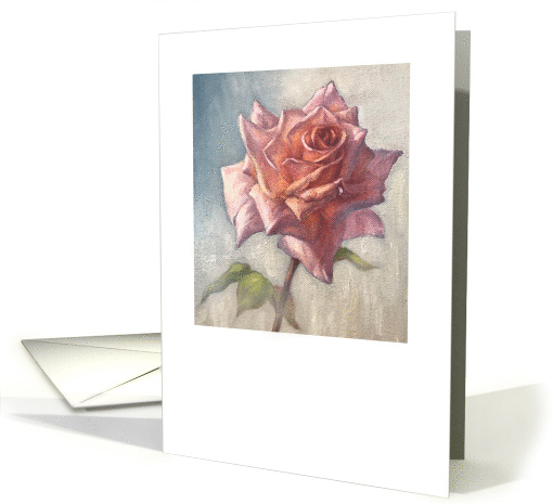 Pink rose - blank card (1480798)