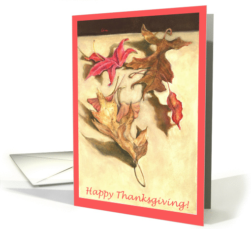 Happy Thanksgiving - Fall Leaves card (658188)