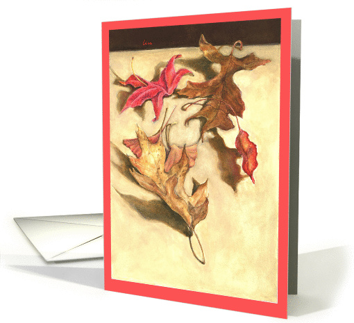 Fall Leaves- blank note card (658213)