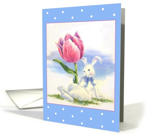 Bunny-Tulip-Blank card (769308)