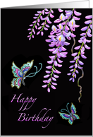 Happy Birthday-Butterflies-Wisteria card