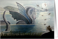 Dragon Charmer - Enchanted Dragon and Dragonfly Art card