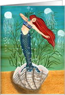 Out Of Her Shell, Mermaid Art card