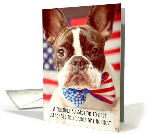 Happy Labor Day, French Bulldog card (655969)