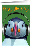 Happy Birthday, Funny Puffin card