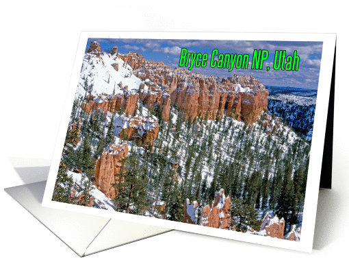 Happy Holidays, Bryce canyon national park, Mountains card (871012)