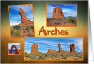 Arches national park Utah collage card