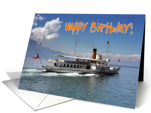 Happy birthday cruise ship card (886615)