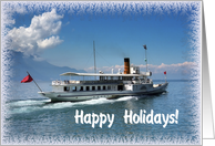 Happy holidays cruise ship card
