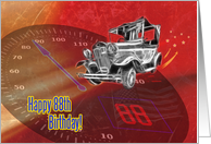 Happy 88th Birthday greeting card,old vintage car card