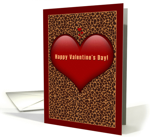 Animal Print Heart - Happy Valentine's Day card (757438)