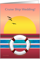 Cruise - Wedding Invite - Sunset Design card