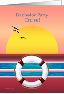 Cruise - Bachelor Party Invite - Sunset Design card